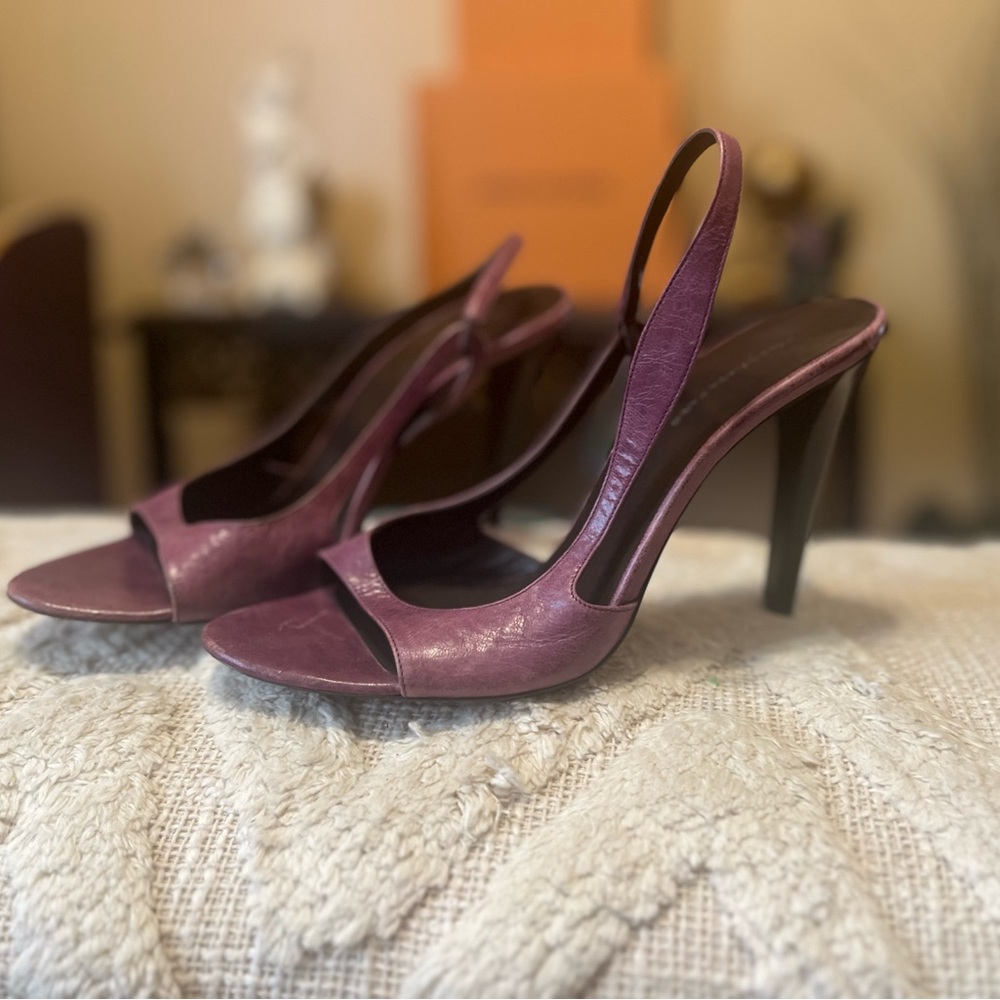 Balenciaga Plum Colored Slingback Sandals - Size EU 40.5 (9US) - Never Worn